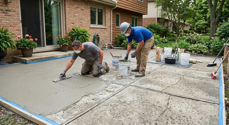 Concrete Pool Deck Resurfacing in West Des Moines, IA